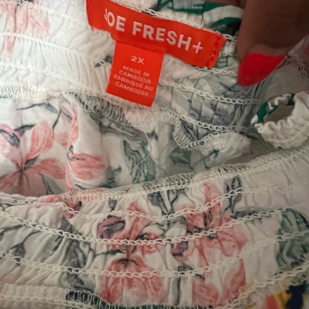 Joe Fresh Multicolor Floral Top - Picture 8 of 11